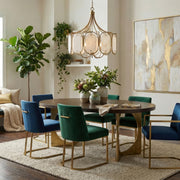 Varaluz Panelist 5 Light Pendant, Brass Kisser/White