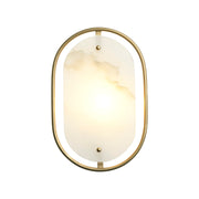 Varaluz Panelist 1 Light Wall Sconce, Brass Kisser/White