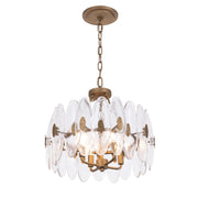 Varaluz Aurora 4 Light Semi-Flush, Havana Gold/Clear