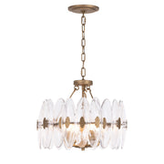 Varaluz Aurora 4 Light Semi-Flush, Havana Gold/Clear