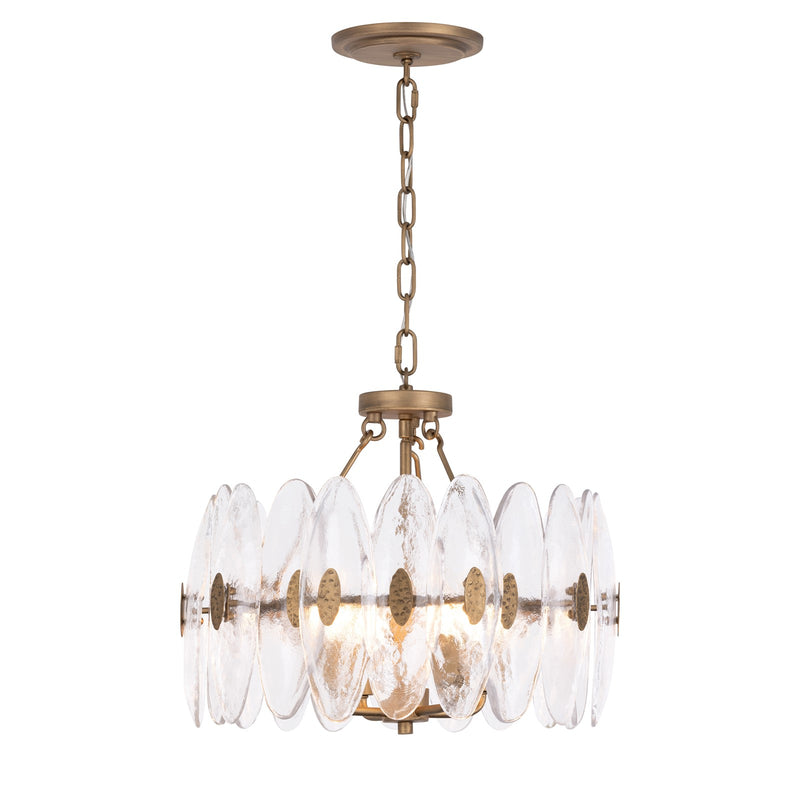 Varaluz Aurora 4 Light Semi-Flush, Havana Gold/Clear