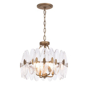 Varaluz Aurora 4 Light Semi-Flush, Havana Gold/Clear