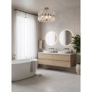 Varaluz Aurora 4 Light Semi-Flush, Havana Gold/Clear