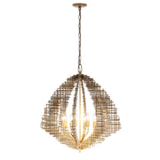 Varaluz Construct 8Lt Pendant, Dark Bronze/French Gold