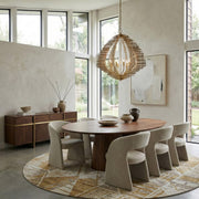 Varaluz Construct 8Lt Pendant, Dark Bronze/French Gold