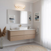 Varaluz High Tide 4 Light Bath/Vanity, French Gold/White