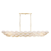 Varaluz High Tide 6 Light Pendant, French Gold/White