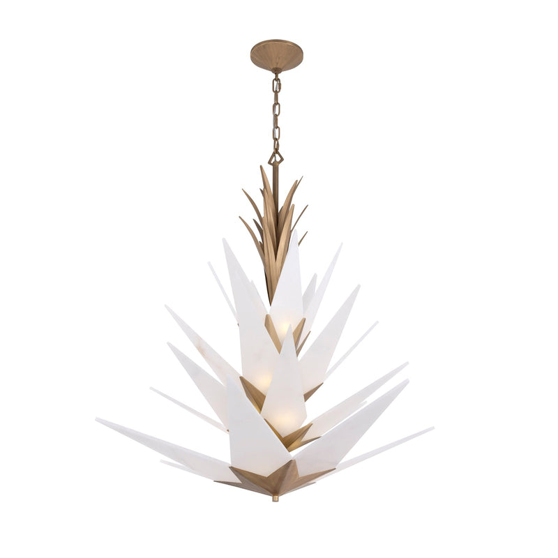 Varaluz Mojave 12 Light Pendant, Havana Gold/White