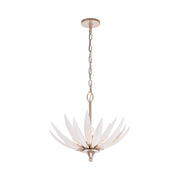 Varaluz Zanara 3 Light Pendant, Gold Dust/White