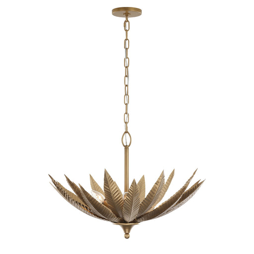 Varaluz Zanara 6 Light Pendant, Brass Kisser/Gold