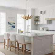 Varaluz Zanara 6 Light Pendant, Brass Kisser/Gold