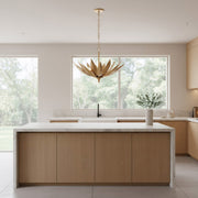 Varaluz Zanara 6 Light Pendant, Brass Kisser/Gold