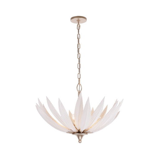 Varaluz Zanara 6 Light Pendant, Gold Dust/White