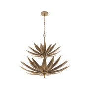 Varaluz Zanara 9 Light Pendant, Brass Kisser/Gold