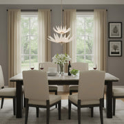 Varaluz Zanara 9 Light Pendant, Gold Dust/White