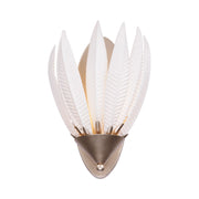 Varaluz Zanara 1 Light Wall Sconce, Gold Dust/White