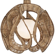 Varaluz Swaylo 1 Light 24"W Pendant, Hammered Ore/White