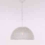Varaluz Urchin 1 Light Dome Pendant, White/White