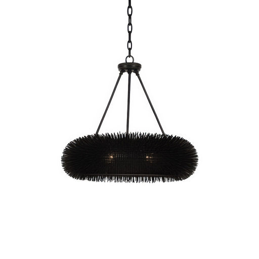Varaluz Urchin 6 Light Pendant, Black/Black