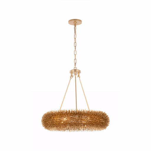 Varaluz Urchin 6 Light Pendant, Gold/Gold