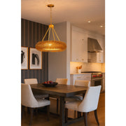 Varaluz Urchin 6 Light Pendant, Gold/Gold