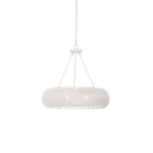 Varaluz Urchin 6 Light Pendant, White/White