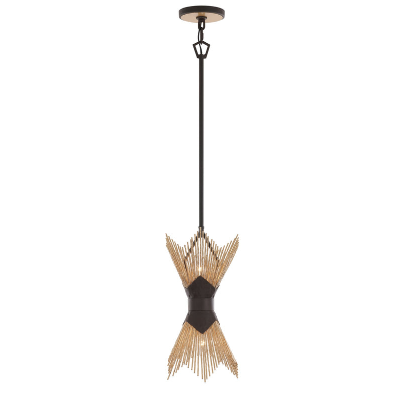 Varaluz Aristocrat 2 Light Pendant, Dark Bronze/French Gold/Gold