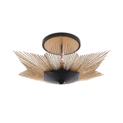 Varaluz Aristocrat 3 Light Semi-Flush, Dark Bronze/French Gold/Gold