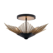 Varaluz Aristocrat 4 Light Semi-Flush, Dark Bronze/French Gold/Gold