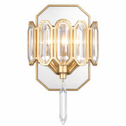 Varaluz Drama Club 1 Light Wall Sconce, Brass Kisser/Clear