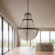 Varaluz Crystal Baller 12 Light Pendant, Heritage Black/Clear