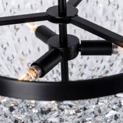 Varaluz Crystal Baller 3 Light Semi-Flush, Heritage Black/Clear