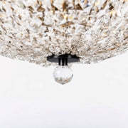 Varaluz Crystal Baller 3 Light Semi-Flush, Heritage Black/Clear