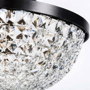 Varaluz Crystal Baller 3 Light Semi-Flush, Heritage Black/Clear
