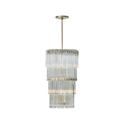 Varaluz Lila 6 Light Pendant, Antique Bronze/Clear
