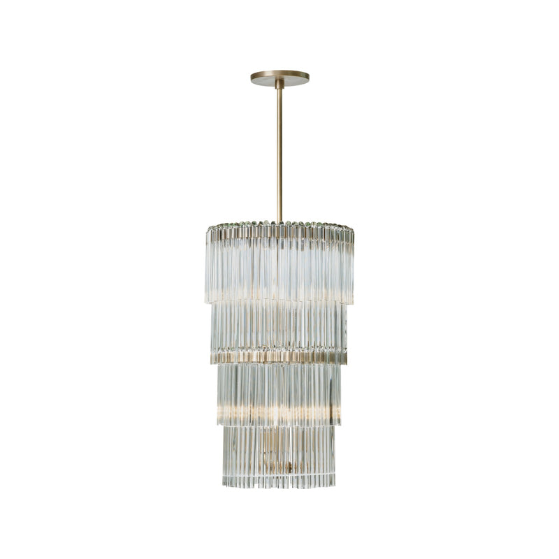 Varaluz Lila 6 Light Pendant, Antique Bronze/Clear