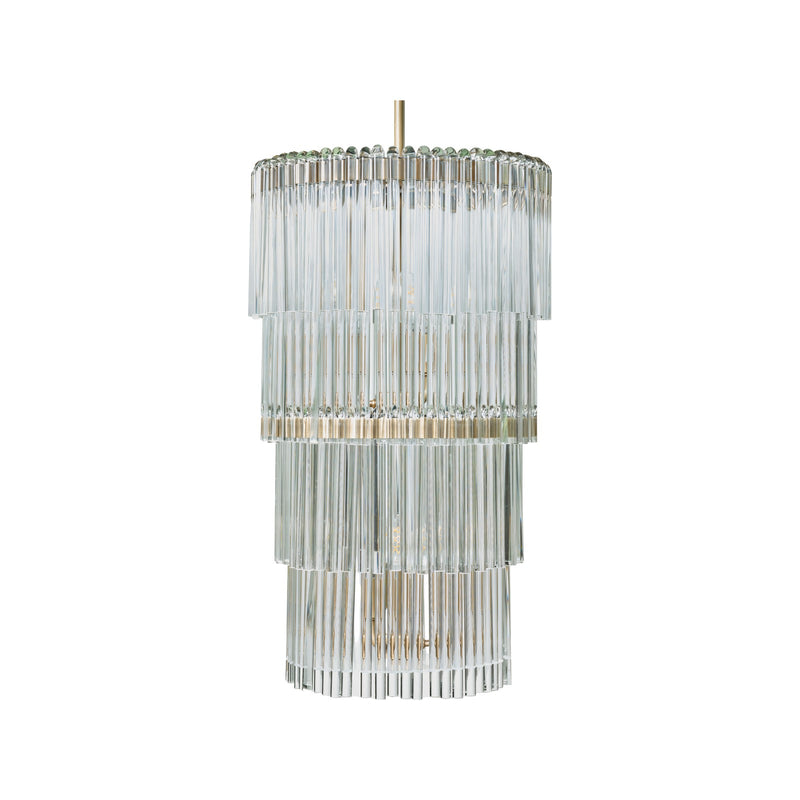 Varaluz Lila 6 Light Pendant, Antique Bronze/Clear