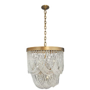 Varaluz Solaire 6 Light Pendant, Antique Bronze/Clear