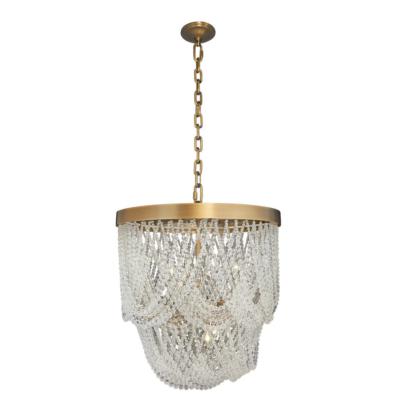 Varaluz Solaire 6 Light Pendant, Antique Bronze/Clear