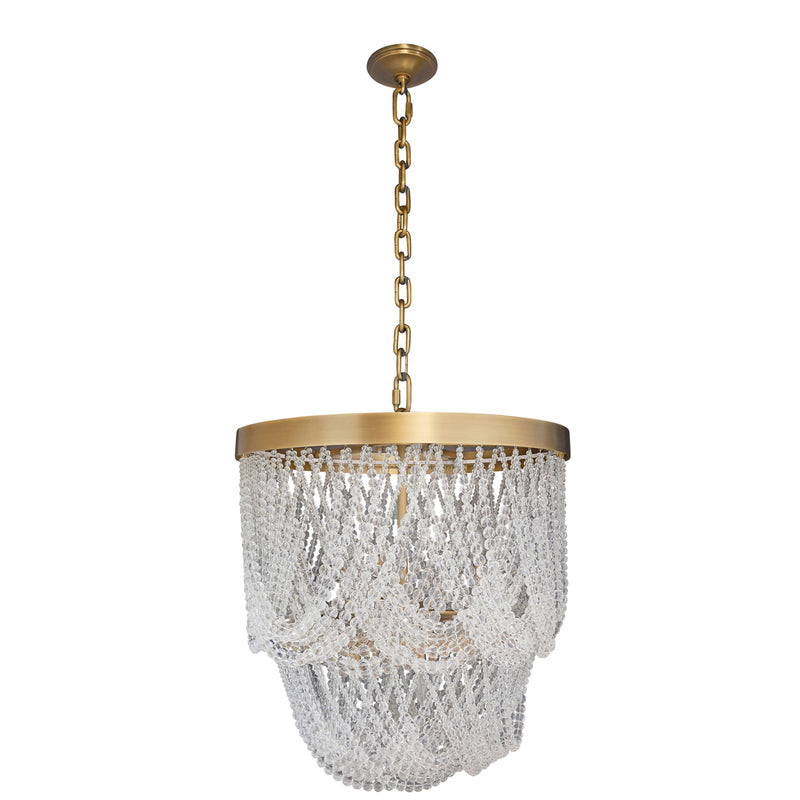 Varaluz Solaire 6 Light Pendant, Antique Bronze/Clear