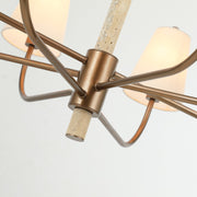 Varaluz Rockford 8 Light Chandelier, Brontourage/Travertine/Bone