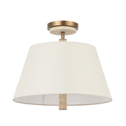 Varaluz Rockford 3 Light Semi-Flush, Brontourage/Travertine/Bone