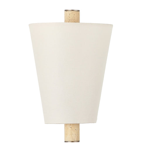 Varaluz Rockford 1 Light Wall Sconce, Brontourage/Travertine/Bone