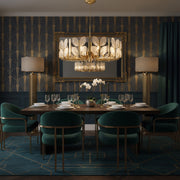 Varaluz Brass Tax 11 Light Chandelier, Satin Brass/Clear