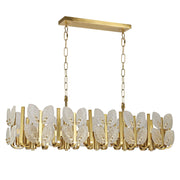 Varaluz Brass Tax 12 Light Chandelier, Satin Brass/Clear