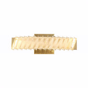 Varaluz Golden Ratio 1 Light Bath/Vanity, Satin Gold/Clear