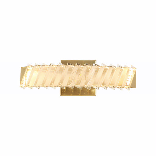 Varaluz Golden Ratio 1 Light Bath/Vanity, Satin Gold/Clear
