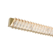 Varaluz Golden Ratio 1 Light LED 43"W Pendant, Satin Gold/Clear