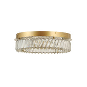 Varaluz Golden Ratio 1 Light Flush-Mount, Satin Gold/Clear