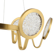 Varaluz Sherlock 6 Light Pendant, Satin Brass/Clear